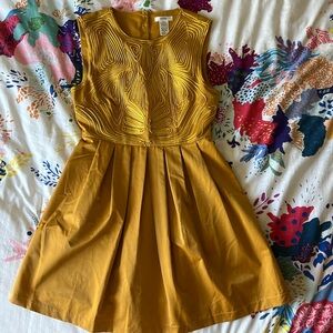 Esley pleated yellow dress